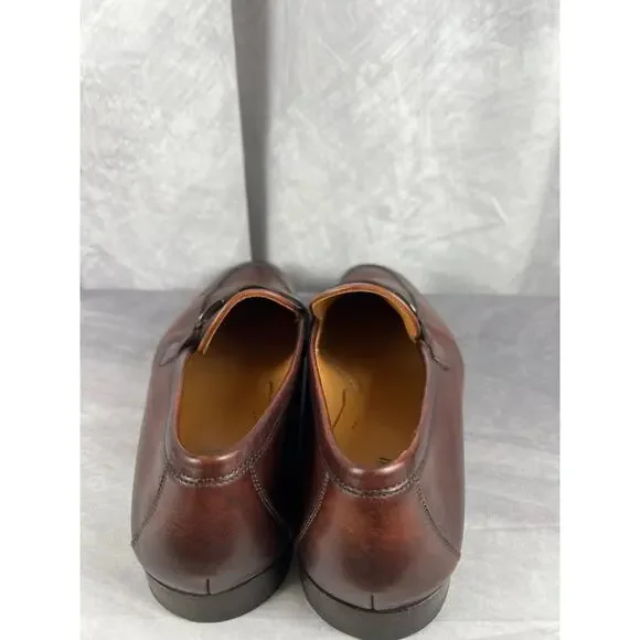 Men's Magnanni Brown Leather Loafers Size 11.5 - Picture 5 of 10